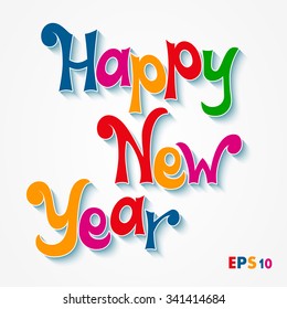Happy new year 2016. Year 2016 vector design element.