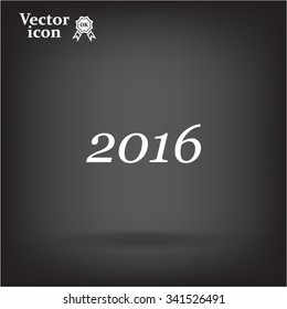 Happy new year 2016 - vector icon