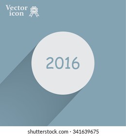 Happy new year 2016 - vector icon