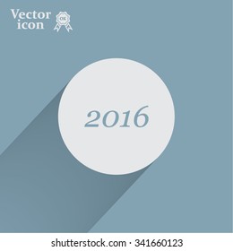 Happy new year 2016 - vector icon