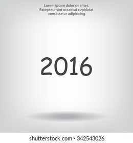 Happy new year 2016 - vector icon