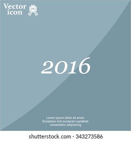 Happy new year 2016 - vector icon