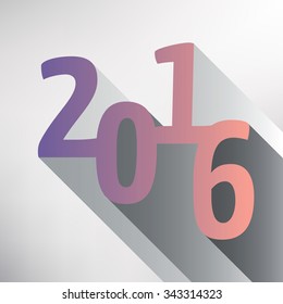 Happy New Year 2016, vector illustration.