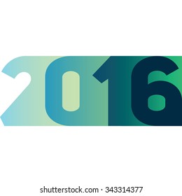 Happy New Year 2016, vector illustration.