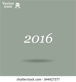 Happy new year 2016 - vector icon