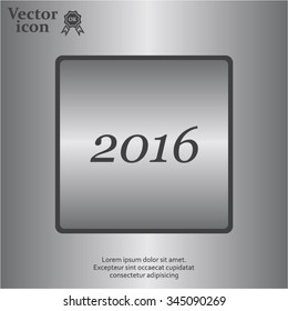 Happy new year 2016 - vector icon