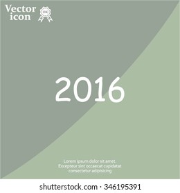 Happy new year 2016 - vector icon