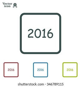 Happy new year 2016 - vector icon