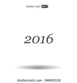 Happy new year 2016 - vector icon
