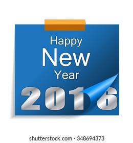 Happy New Year 2016 Vector Wallpaper Design