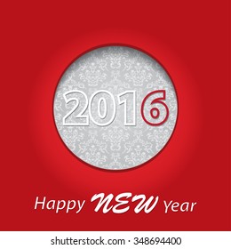 Happy New Year 2016 Vector Wallpaper Design
