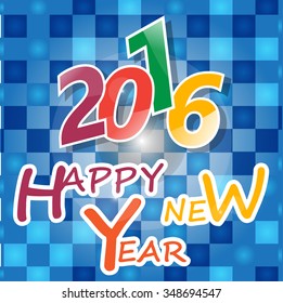 Happy New Year 2016 Vector Wallpaper Design
