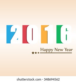 Happy New Year 2016 Vector Wallpaper Design