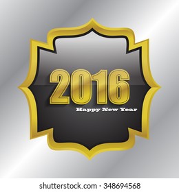 Happy New Year 2016 Vector Wallpaper Design