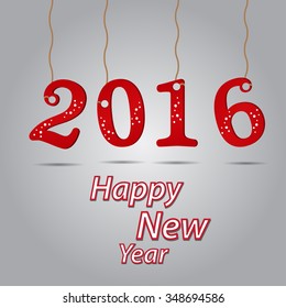 Happy New Year 2016 Vector Wallpaper Design