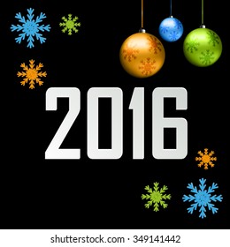 Happy new year 2016 vector