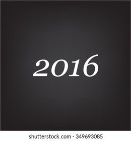 Happy new year 2016 - vector icon
