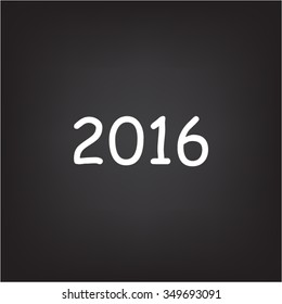 Happy new year 2016 - vector icon