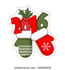 Happy New Year 2016. vector illustrations. EPS10