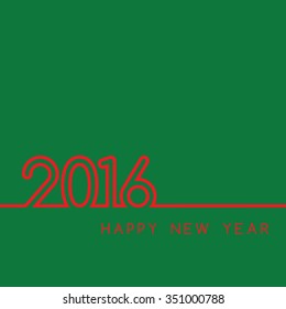 Happy new year 2016. Year 2016 vector design element.