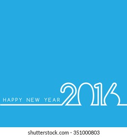 Happy new year 2016. Year 2016 vector design element.