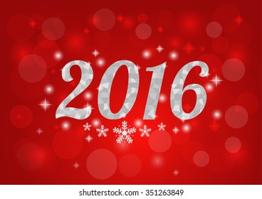 Happy new year 2016.  Vector illustration
