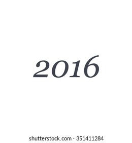 Happy new year 2016 - vector icon