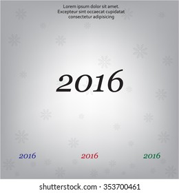 Happy new year 2016 - vector icon
