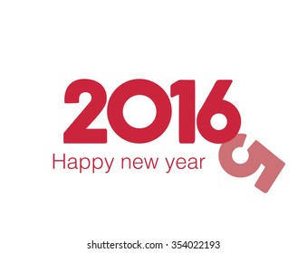 Happy new year 2016. Year 2016 vector design element.