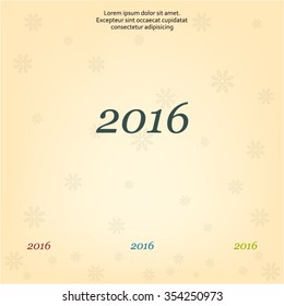 Happy new year 2016 - vector icon