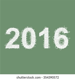 Happy new year 2016. Year 2016 vector 