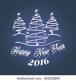 Happy new year 2016 vector