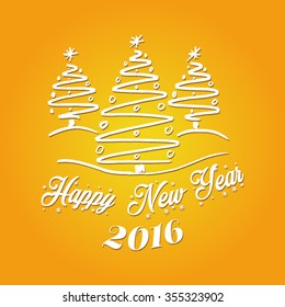 Happy new year 2016 vector