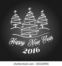Happy new year 2016 vector
