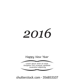 Happy new year 2016 - vector icon