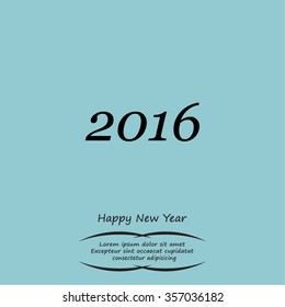 Happy new year 2016 - vector icon