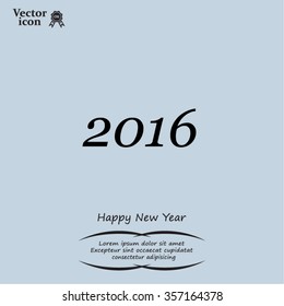 Happy new year 2016 - vector icon