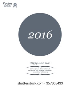 Happy new year 2016 - vector icon