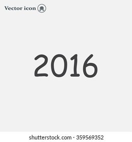Happy new year 2016 - vector icon