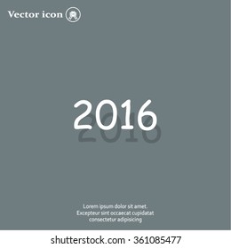 Happy new year 2016 - vector icon
