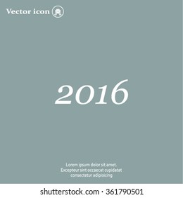 Happy new year 2016 - vector icon