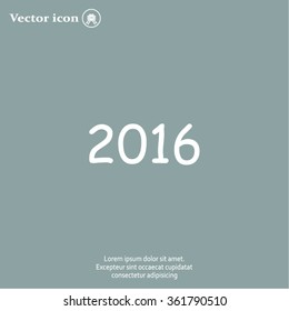 Happy new year 2016 - vector icon