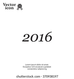 Happy new year 2016 - vector icon