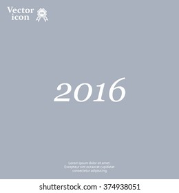 Happy new year 2016 - vector icon