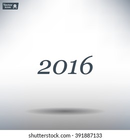 Happy new year 2016 - vector icon