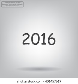 Happy new year 2016 - vector icon