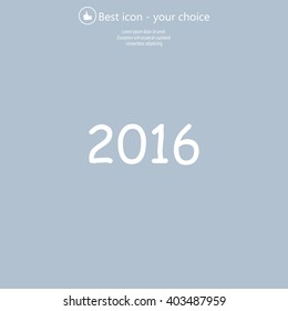 Happy new year 2016 - vector icon