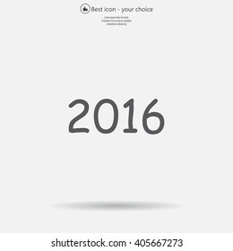 Happy new year 2016 - vector icon