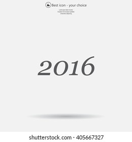 Happy new year 2016 - vector icon