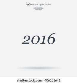 Happy new year 2016 - vector icon